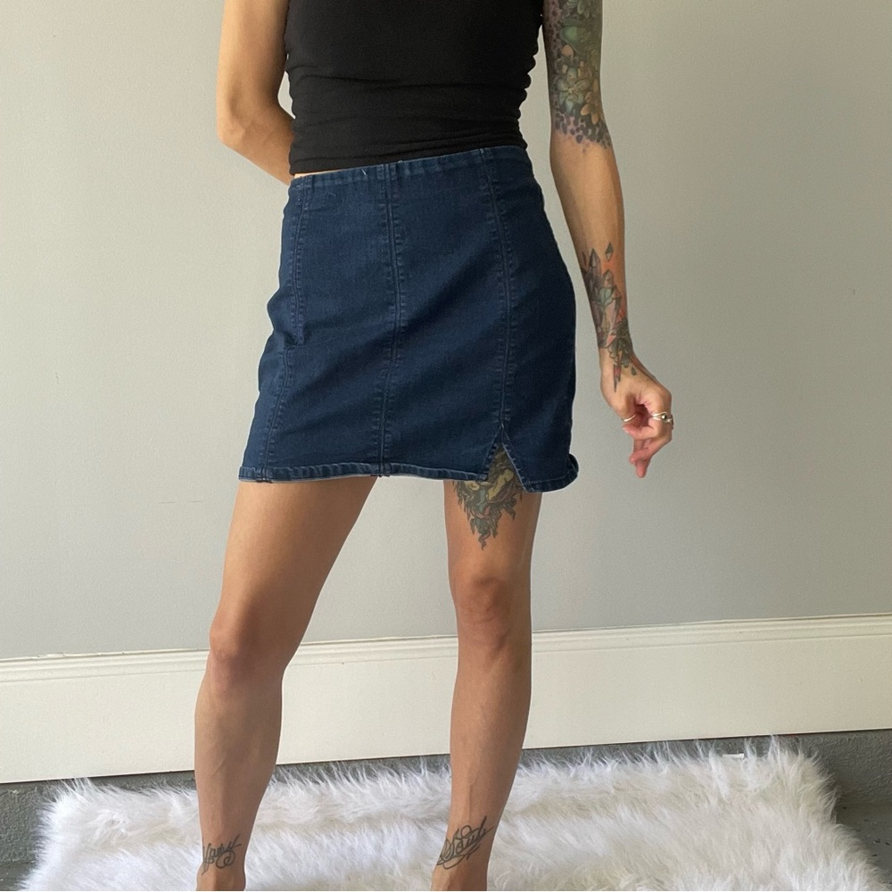 Free People Modern Denim Mini Skirt